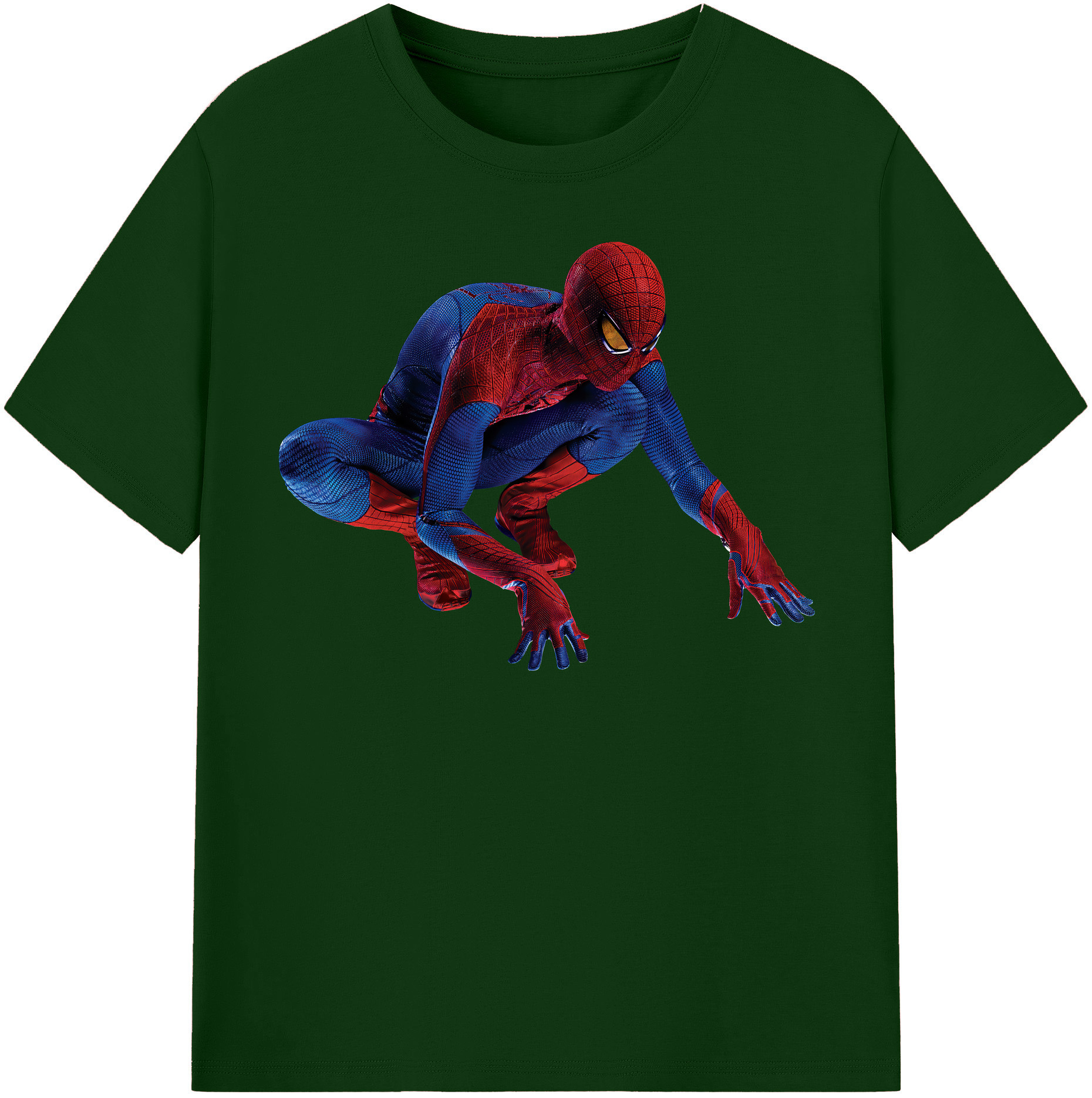 （画像用） Spider Man スパイダーマン 綿100％半袖Tシャツ（フロントプリント）